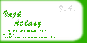 vajk atlasz business card